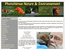 Tablet Screenshot of photo-nature-environnement.com